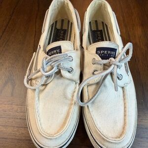 Sperry Women’s Off-White Canvas Boat Shoes